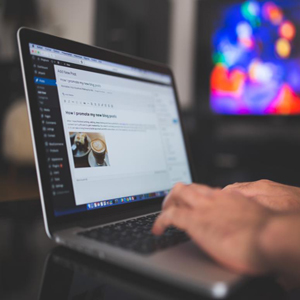 Wordpress Website on Laptop